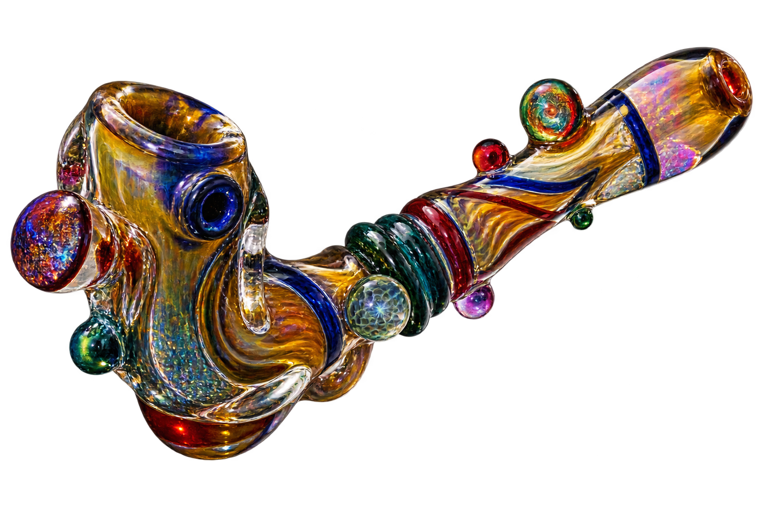 Original sculptural studio-glass pipe